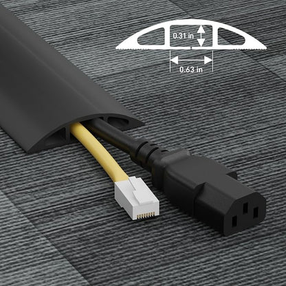 D-Line 6ft Floor Cord Cover, Cable Protector, Hide Extension Cords, Protect - Image 3