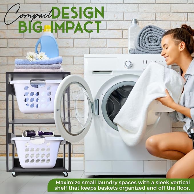 Laundry Basket Holder Shelf - Image 5