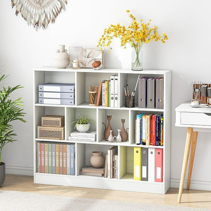 Giantex 10 Cube Bookcase, 4-Tier Freestanding Bookshelf w/ 10 Open Compartments - Image 5
