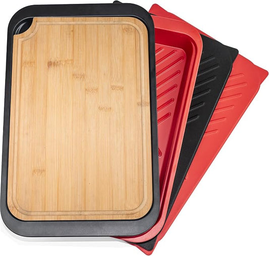 Bamboo Grilling Prep and Serve Trays by CZLIADYT