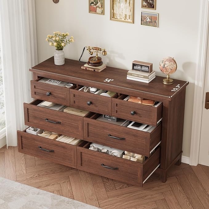 GarveeHome 7 Dresser for Bedroom, 54 in Wide Drawer Dresser - Image 4