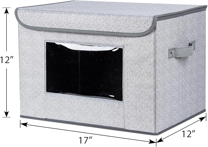 Univivi Larger Fabric Collapsible Storage Bins, Foldable Storage Boxes - Image 3