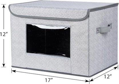 Univivi Larger Fabric Collapsible Storage Bins, Foldable Storage Boxes - Image 3