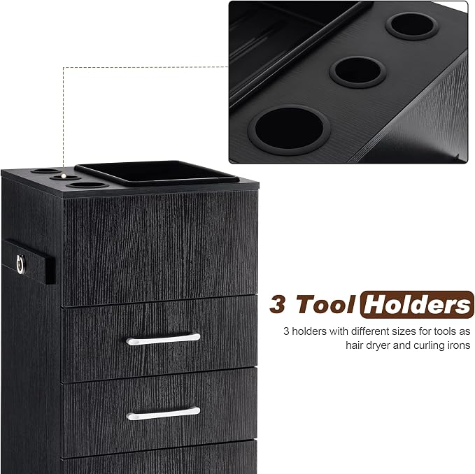BarberPub Salon Storage Cabinet Beauty Locker Hair Dryer Holder Stylist Spa - Image 5