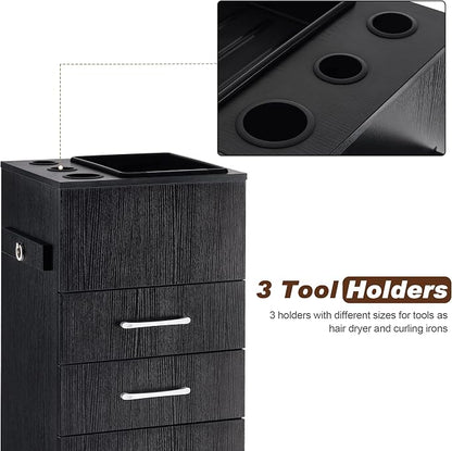 BarberPub Salon Storage Cabinet Beauty Locker Hair Dryer Holder Stylist Spa - Image 5