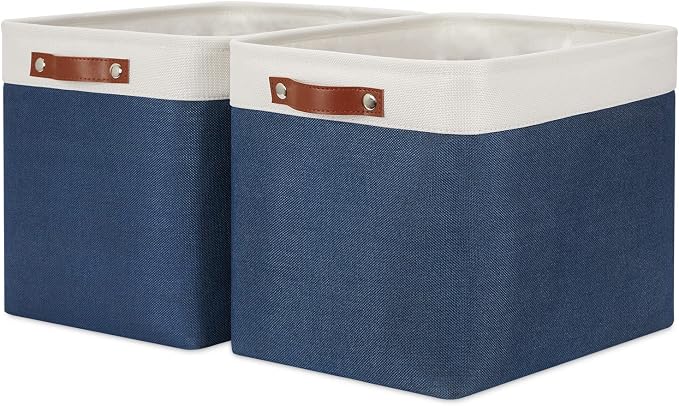 HNIZGE Large Rectangle Basket Fabric Baskets by HNZIGE