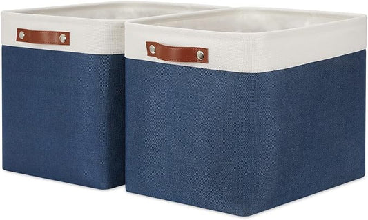 HNIZGE Large Rectangle Basket Fabric Baskets by HNZIGE