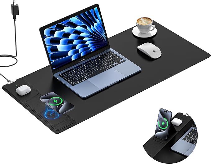TopMade Mouse Pad with 15W Wireless Charging & Phone Holder, 31.5" x 15.75" XXL by TopmadeProduct-Ordernow