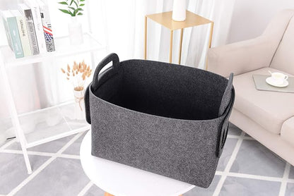 Storage Basket Felt Storage Bin Collapsible& Convenient Box Organizer - Image 5