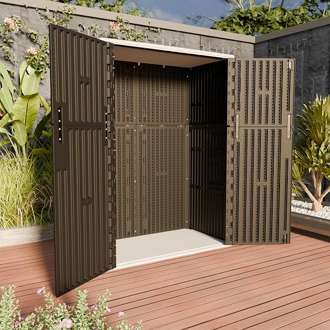 HOMSPARK Outdoor Storage Shed Weather Resistance, Patio Storage Cabinet - Image 2