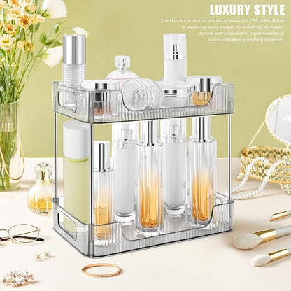 2-Tier Bathroom Counter Organizer Countertop Storage, Dresser Organizer Vanity - Image 5