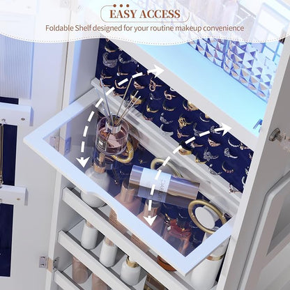 61" Full Length Mirror Jewelry Cabinet - Image 6