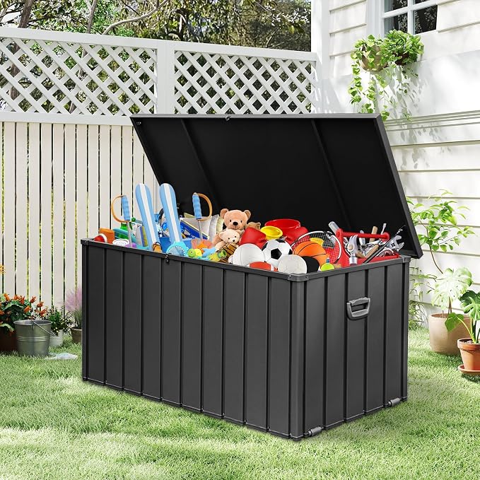 Domi 200 Gallon Deck Box, Metal Outdoor Storage Box - Image 8
