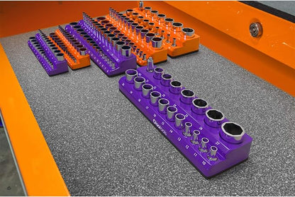 Olsa Tools Magnetic Socket Organizer | 3/8-inch drive | SAE Orange | Holds 26 - Image 5