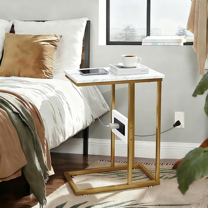 VECELO C Shaped End Side Table - Image 7