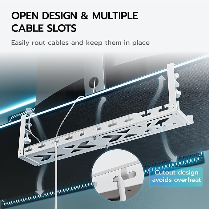ARES WING 17"-28.7" Extendable Under Desk Cable Management Tray - Image 4