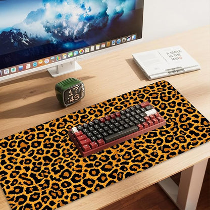 Leopard Print Mouse Pad – Large Extended Desk Mat 35.43 x 15.75 in – Bold - Image 2