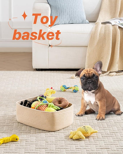 Small Woven Basket, 13.5 x 9.5 x 5 Inches, Storage Basket - Image 5
