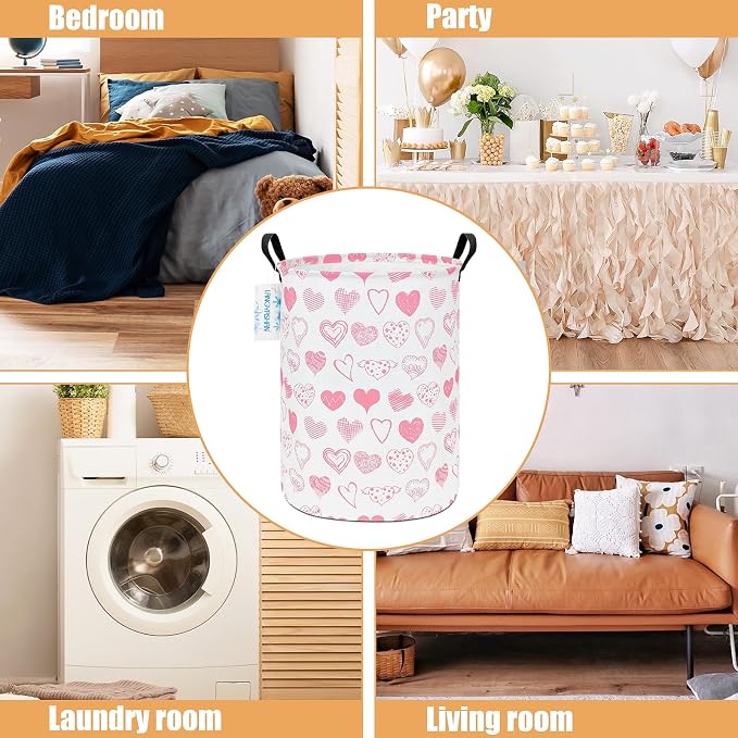LANGYASHAN Laundry Basket Canvas Fabric Collapsible Organizer Basket - Image 3