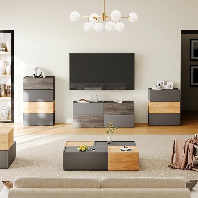 Modular Stackable Drawers, Modern Nightstand Modular Storage Bins - Image 4