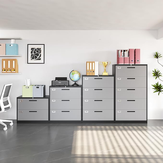 Metal Steel 4 Drawer Lateral File Cabinet - Image 2