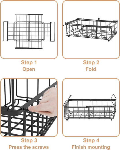 UMDONX 4 Pack Expandable Freezer Organizer Bins Large Freezer organizer Bins - Image 9
