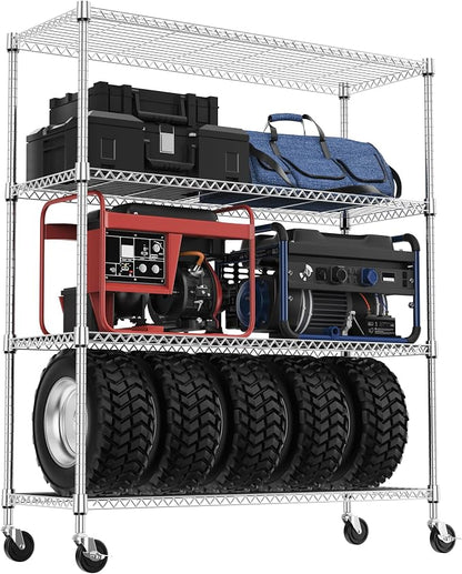 4 Tiers Shelf 1400 lbs Steel Storage Shelving Utility Shelving Unit Steel by MEIGAOPLASTICANDMETALHKCOLIMITED