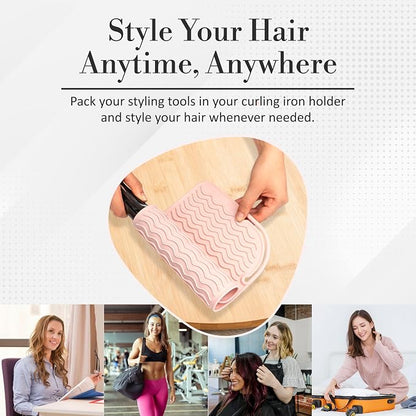 Vanity Accessories Heat Resistant Mat – Silicone Flat Iron & Curling Iron Holder - Image 6