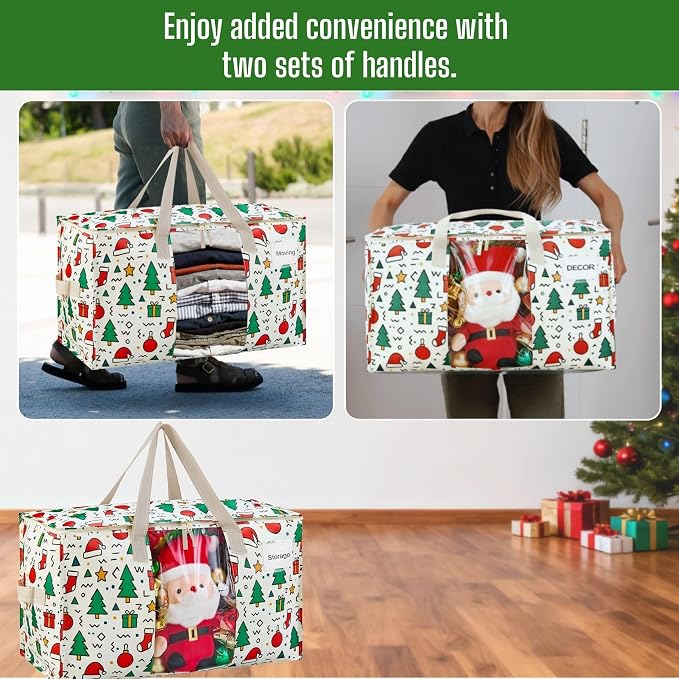 VENO 6 Pack Moving Bags, Large Christmas Storage Bins - Image 5
