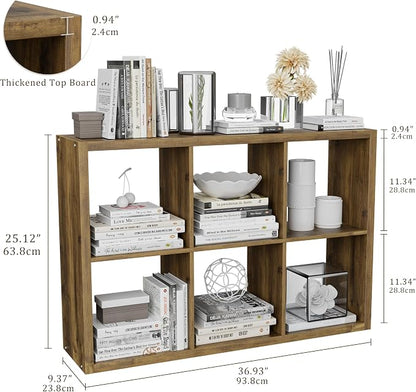 Cube Storage Organizer Bookcase, Decorative 11 inch Open Back Cubical Shelf - Image 3