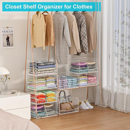 4-Tier Stackable Closet Organizers and Storage Basket - Image 7
