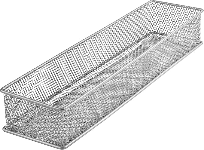 YBM HOME Silver Mesh Drawer Cabinet and or Shelf Organizer Bins, School Supply by YBMHome