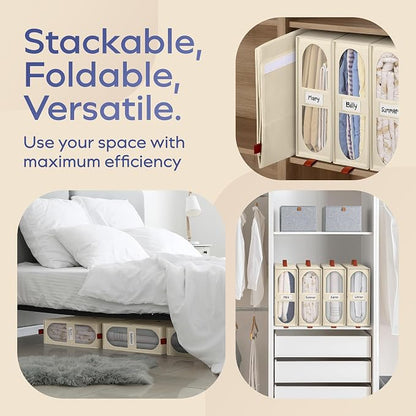 4x Bed Sheet Organizer Storage Boxes - Image 5