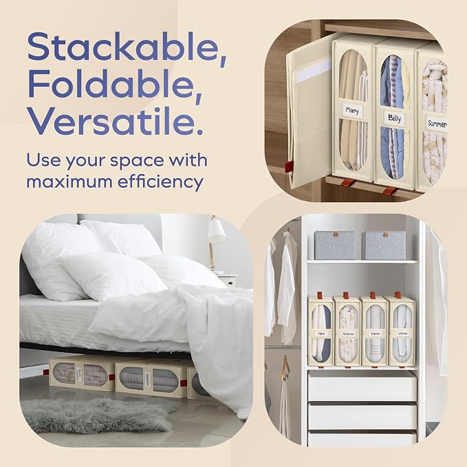 8x Bed Sheet Organizer Storage Boxes - Image 5