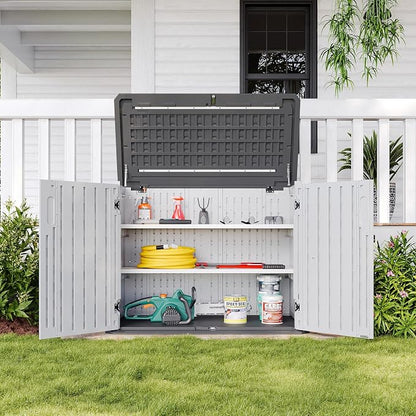 Aoxun White Outdoor Storage Cabinet by Aoxun