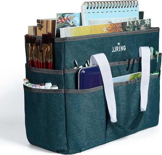 JJRING Craft Organizer Tote Bag, Large Art Storage Caddy by JJRING