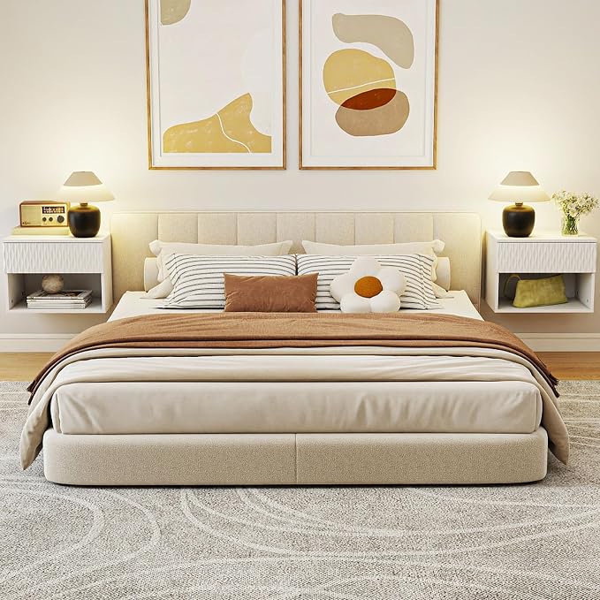 Floating Nightstand Set of 2, Modern Bedside Tables - Image 6