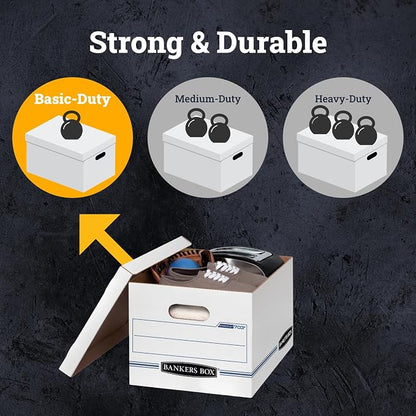 Bankers Box 4-Pack Basic Duty File Storage Boxes - Image 5