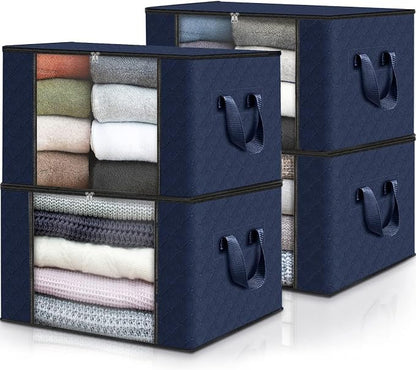 Fab totes Storage Bags, Clothes Blanket Storage Bins Foldable Closet Organizers by Fabtotes