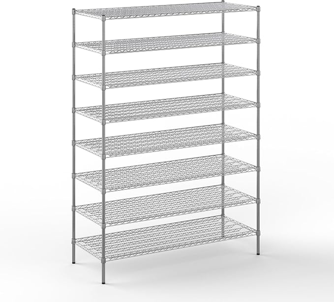 24" Deep x 60" Wide x 86" Height Wire Shelving Kit | 8-Tier | NSF Commercial by Regal+Altair