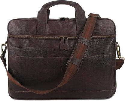 KomalC 16 Inch Leather briefcases Laptop Messenger Bags - Image 7
