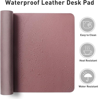 Aothia Leather Desk Pad Protector, Mouse Pad, Office Desk Mat, Non-Slip PU - Image 7