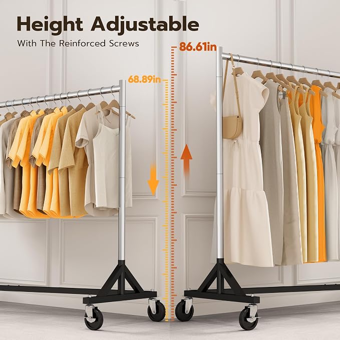 HOKEEPER Commercial Z Base Garment Rack Hold 500LBS Heavy Duty Clothing Rack - Image 4