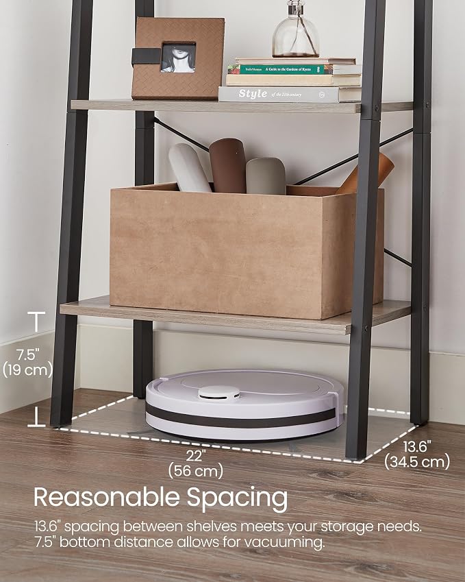 VASAGLE Ladder Shelf, 4-Tier Bookshelf, Storage Rack, Bookcase - Image 8
