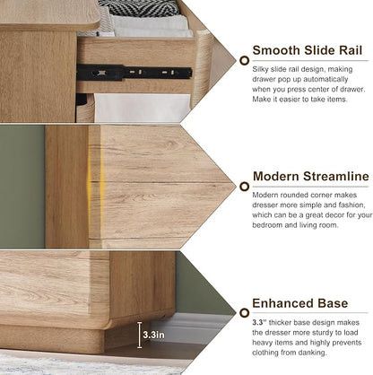 ACCOHOHO Modern 6 Drawer Dresser - Image 5