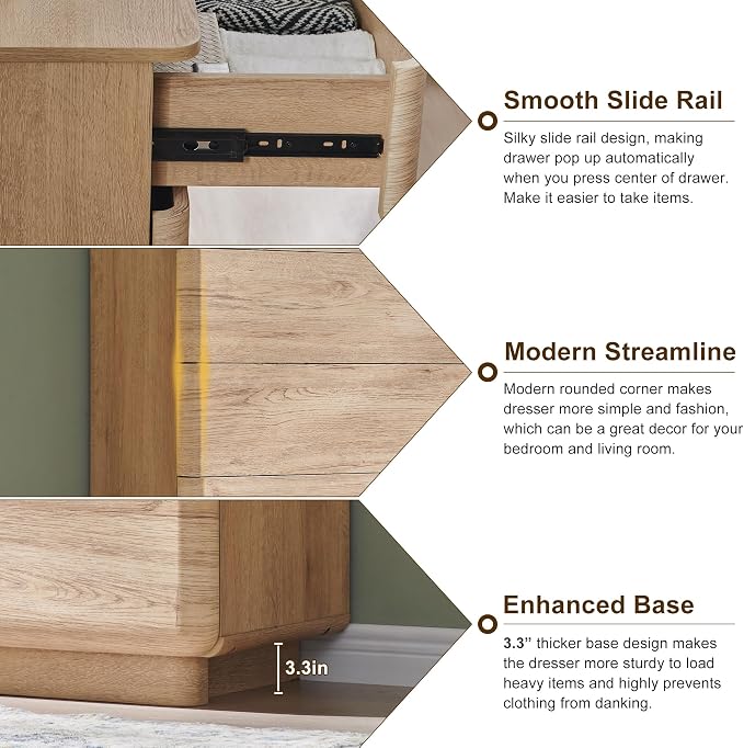 ACCOHOHO Modern 9 Drawer Dresser - Image 5