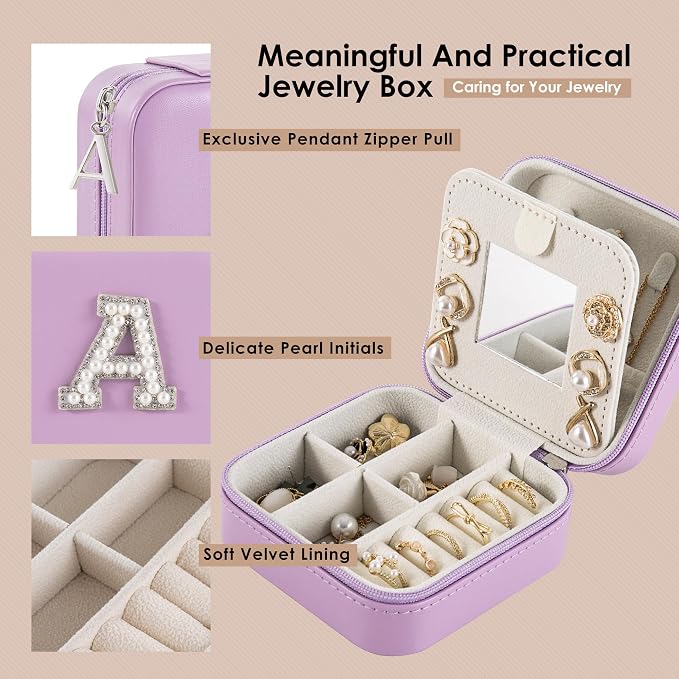 Travel Jewelry Case, Small Jewelry Box Organizer - Image 3