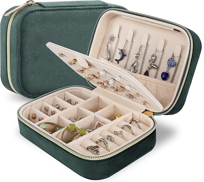 Dajasan Velvet Travel Jewelry Box, Mini Travel Jewelry Case, Small Portable by DAJASAN