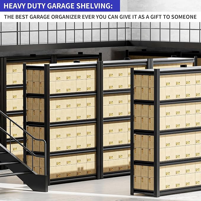 78" H 47.2" Wide Garage Shelving, Thickened Heavy Duty Metal Shelving - Image 6