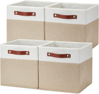 Temary Fabric Storage Cubes Bins, 11 inch Cube Storage Baskets, Foldable Cube by TEMARY
